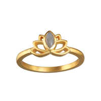 Satya Cultivate Truth Lotus Labradorite Ring
