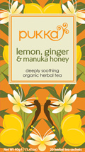 Lemon, Ginger & Manuka Honey - øko - Pukka te
