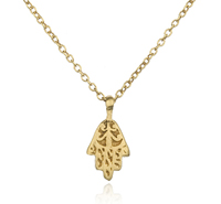 Hamsa halskæde i guld