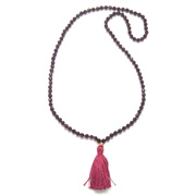 Gold Garnet Mala - Reflections